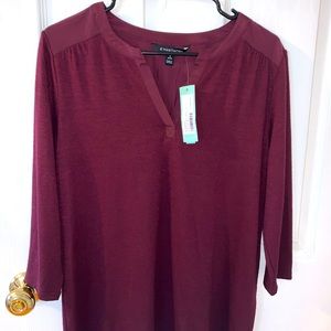Hawthorn medium petite burgundy shirt